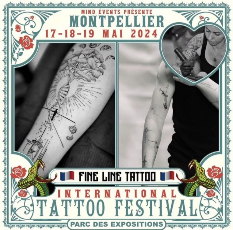 Convention internationale du tatouage à Montpellier , Frontignan, Fine Line Tattoo